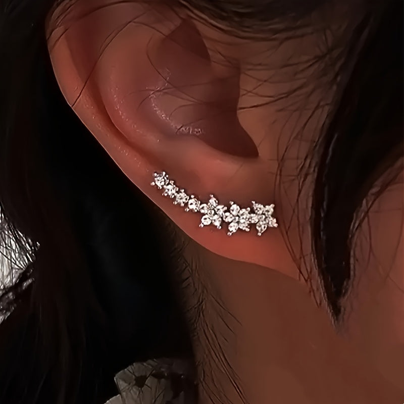 Hyden FLoral | Luxury Floral Rhinestone Earrings