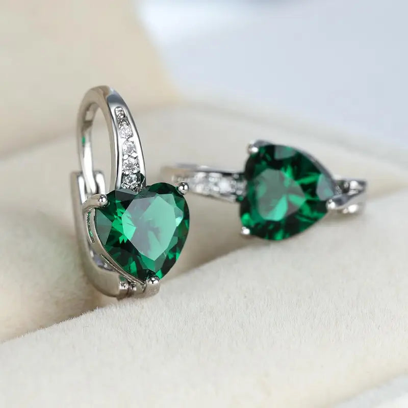 Ellery Canberra™ - Liz | Emerald Earrings White gold