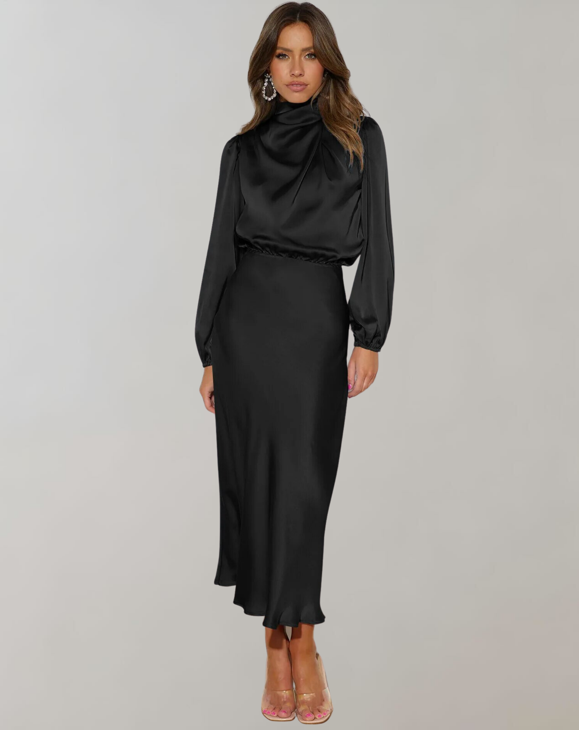 Ellery Canberra™ | Hazel - Long-Sleeved Satin Dress
