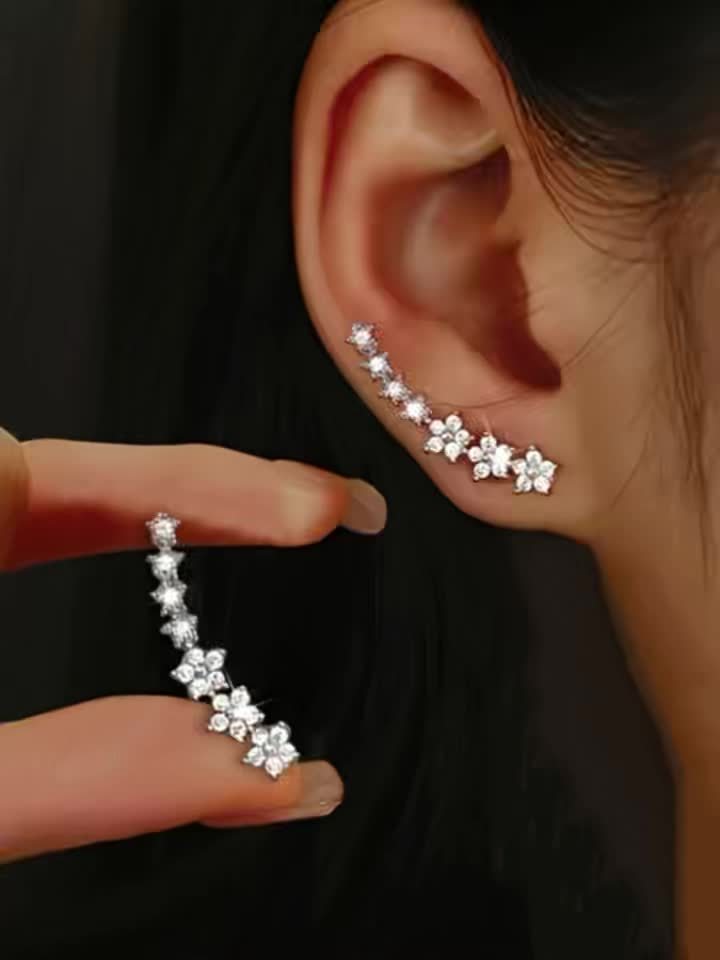 Hyden FLoral | Luxury Floral Rhinestone Earrings