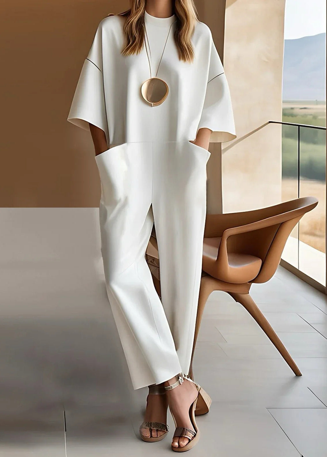 Ellery Canberra Elizina™ | Elegante jumpsuit met korte mouwen