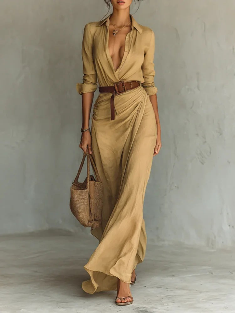 Ellery Canberra™ | Thames | Lapel-Wrap Maxi Dress