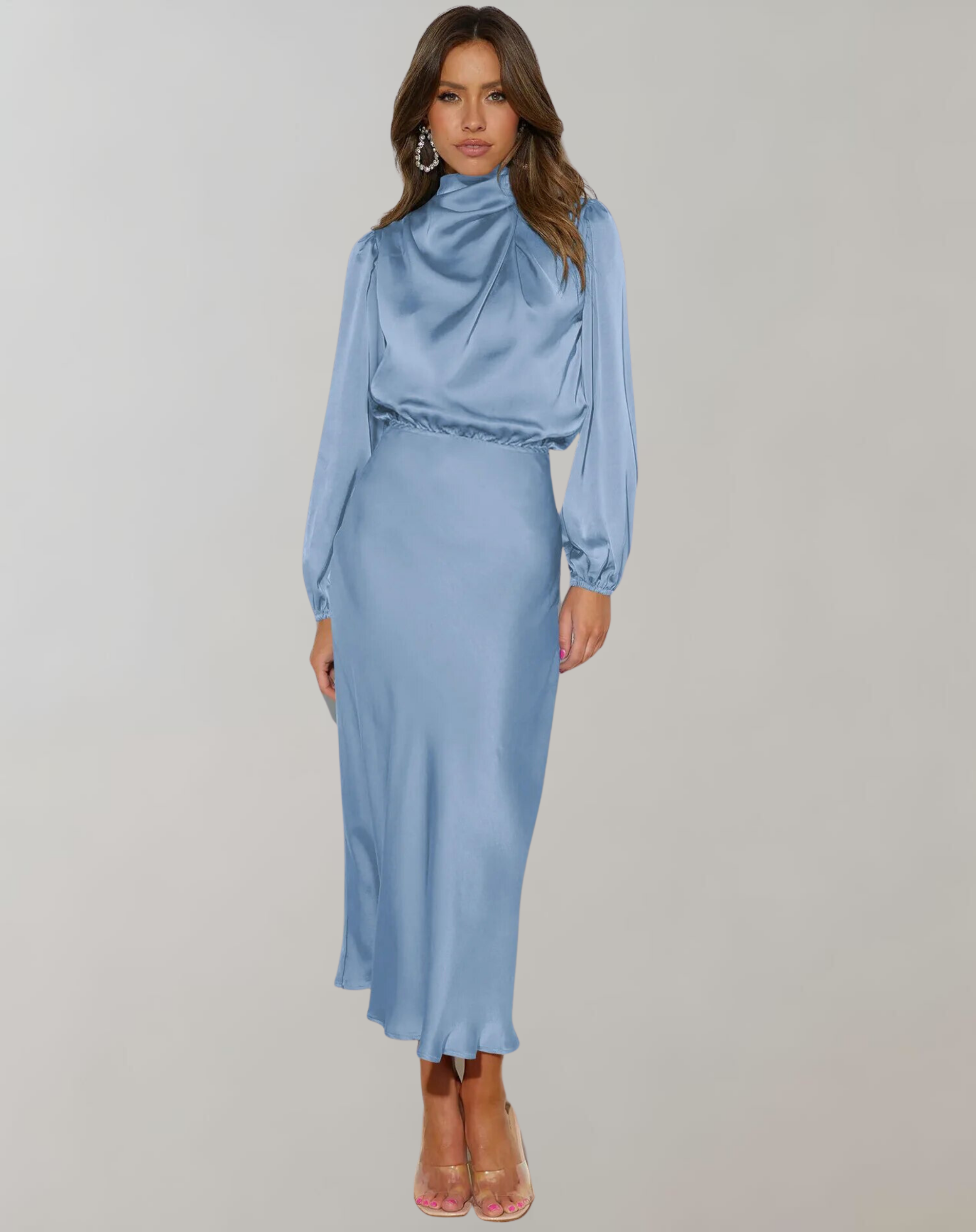 Ellery Canberra™ | Hazel - Long-Sleeved Satin Dress