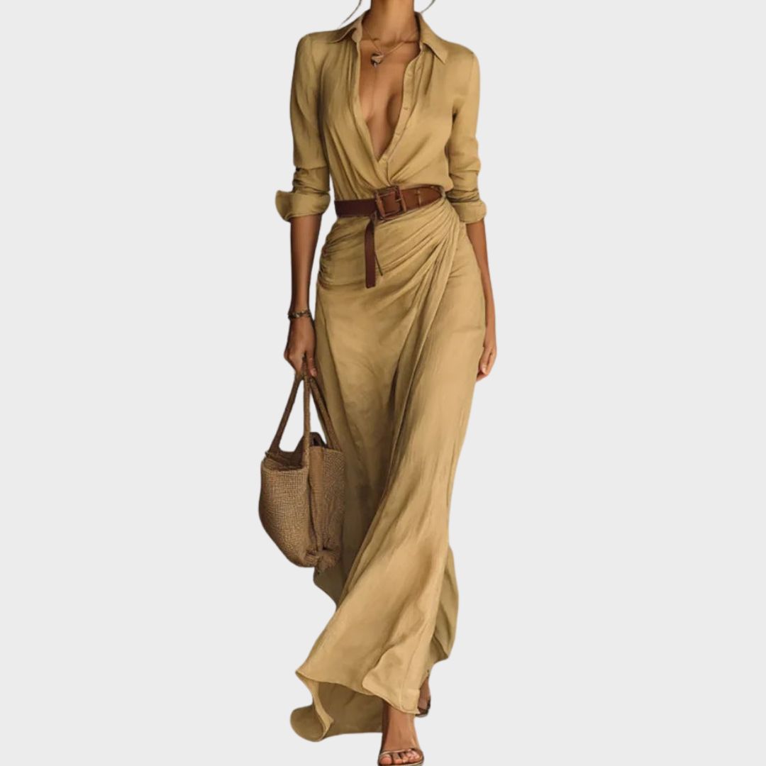 Ellery Canberra™ | Thames | Lapel-Wrap Maxi Dress