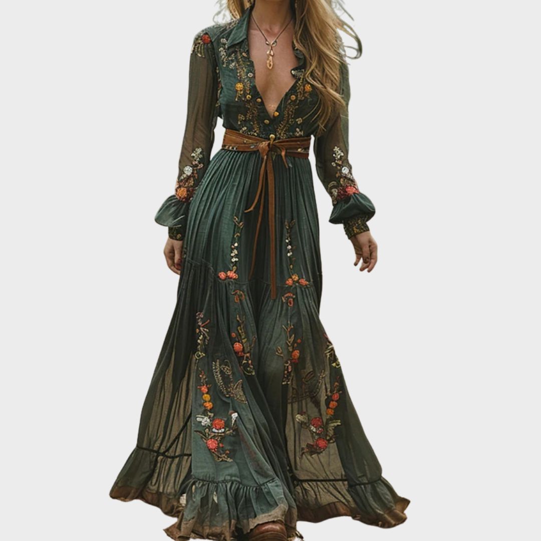 Ellery Canberra™ | Auré - Boho Floral Maxi Dress