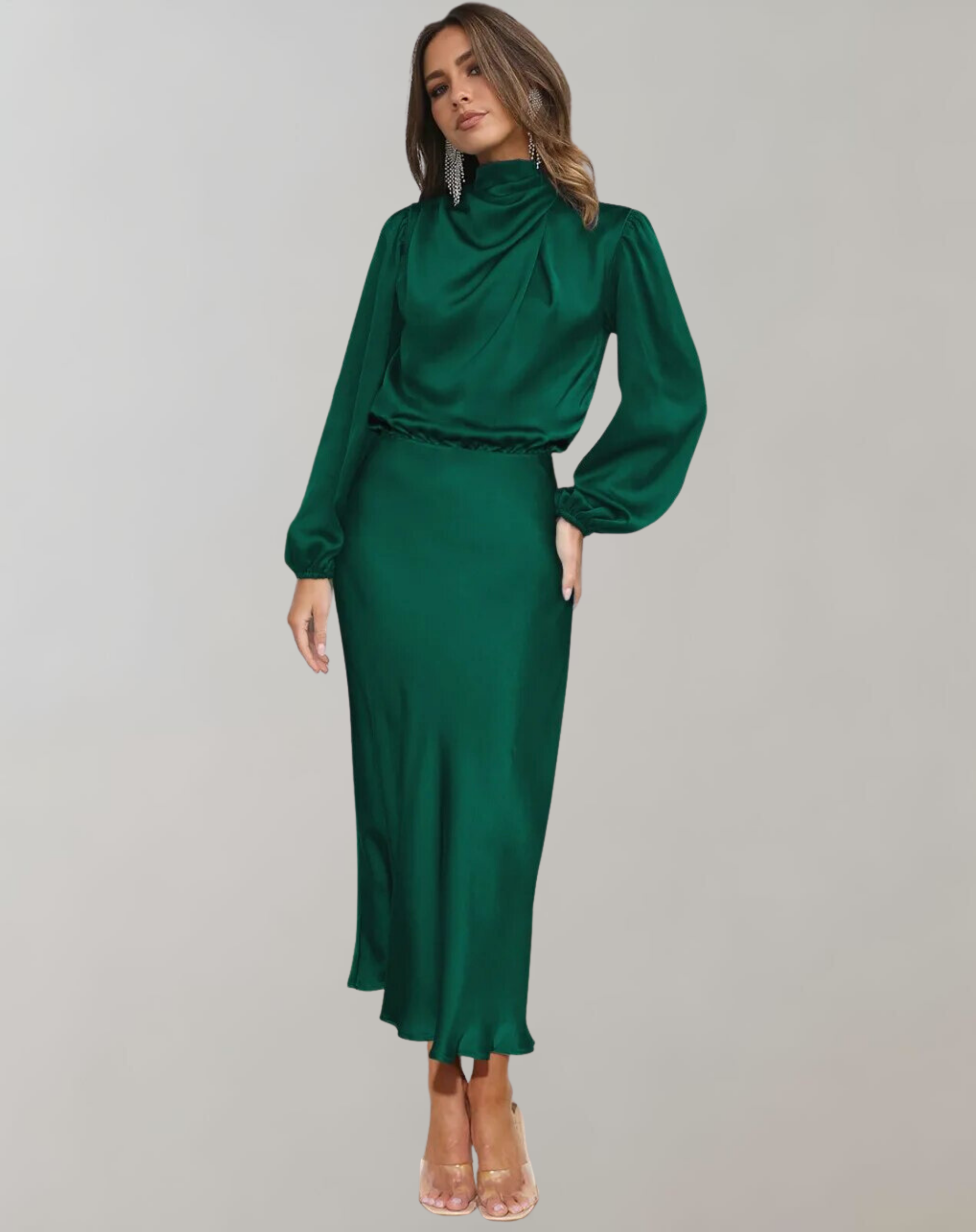 Ellery Canberra™ | Hazel - Long-Sleeved Satin Dress