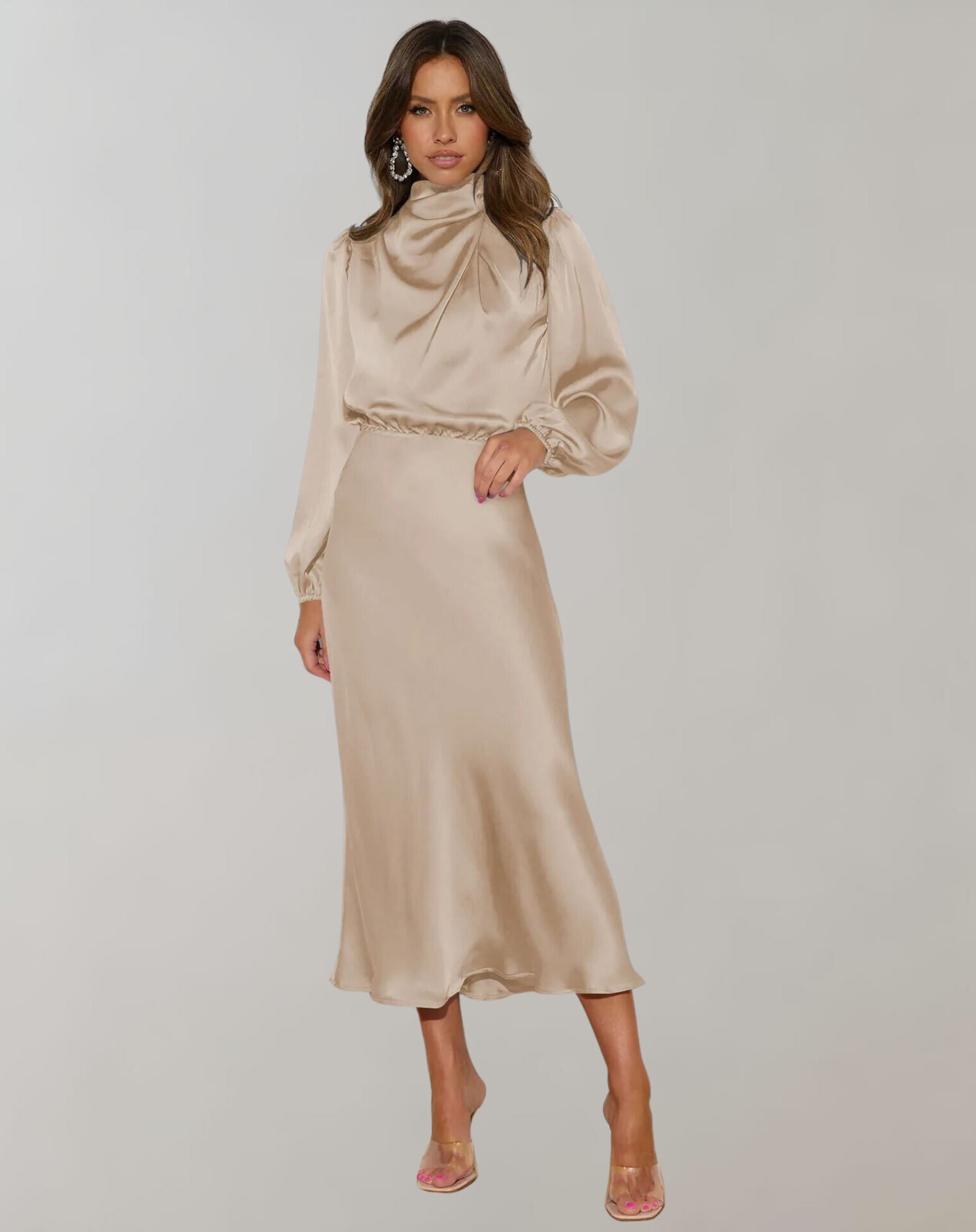 Ellery Canberra™ | Hazel - Long-Sleeved Satin Dress