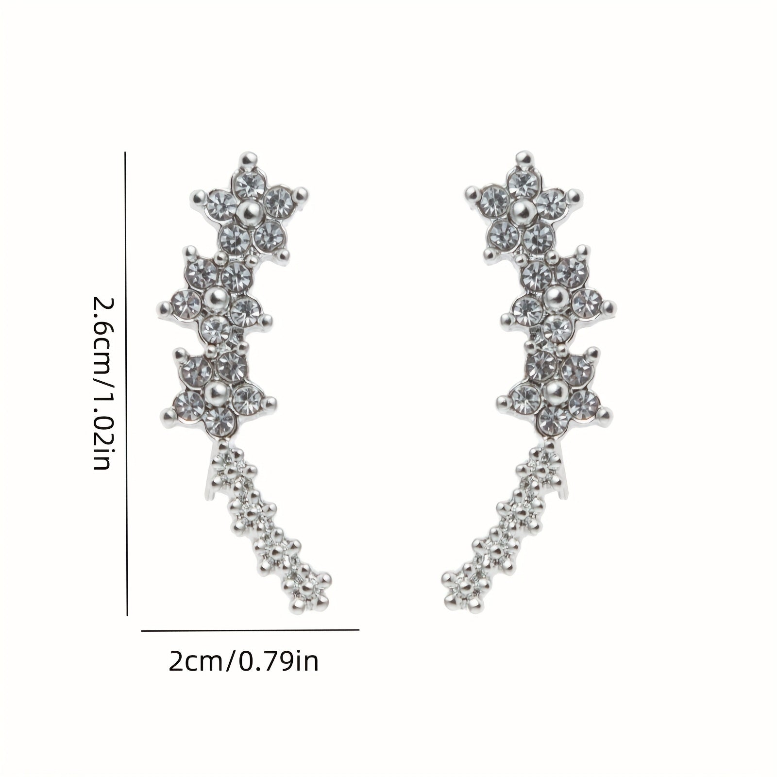Hyden FLoral | Luxury Floral Rhinestone Earrings