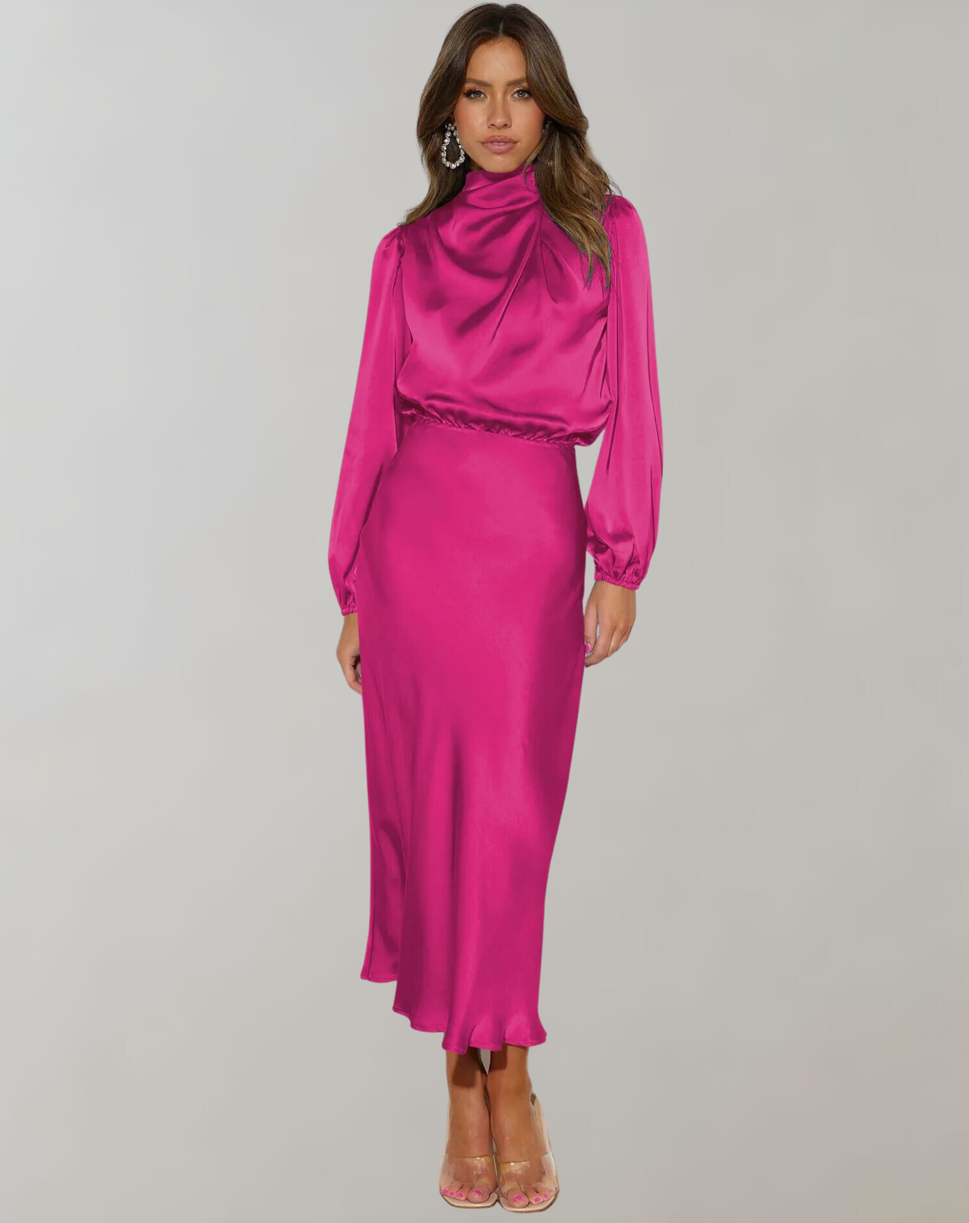 Ellery Canberra™ | Hazel - Long-Sleeved Satin Dress