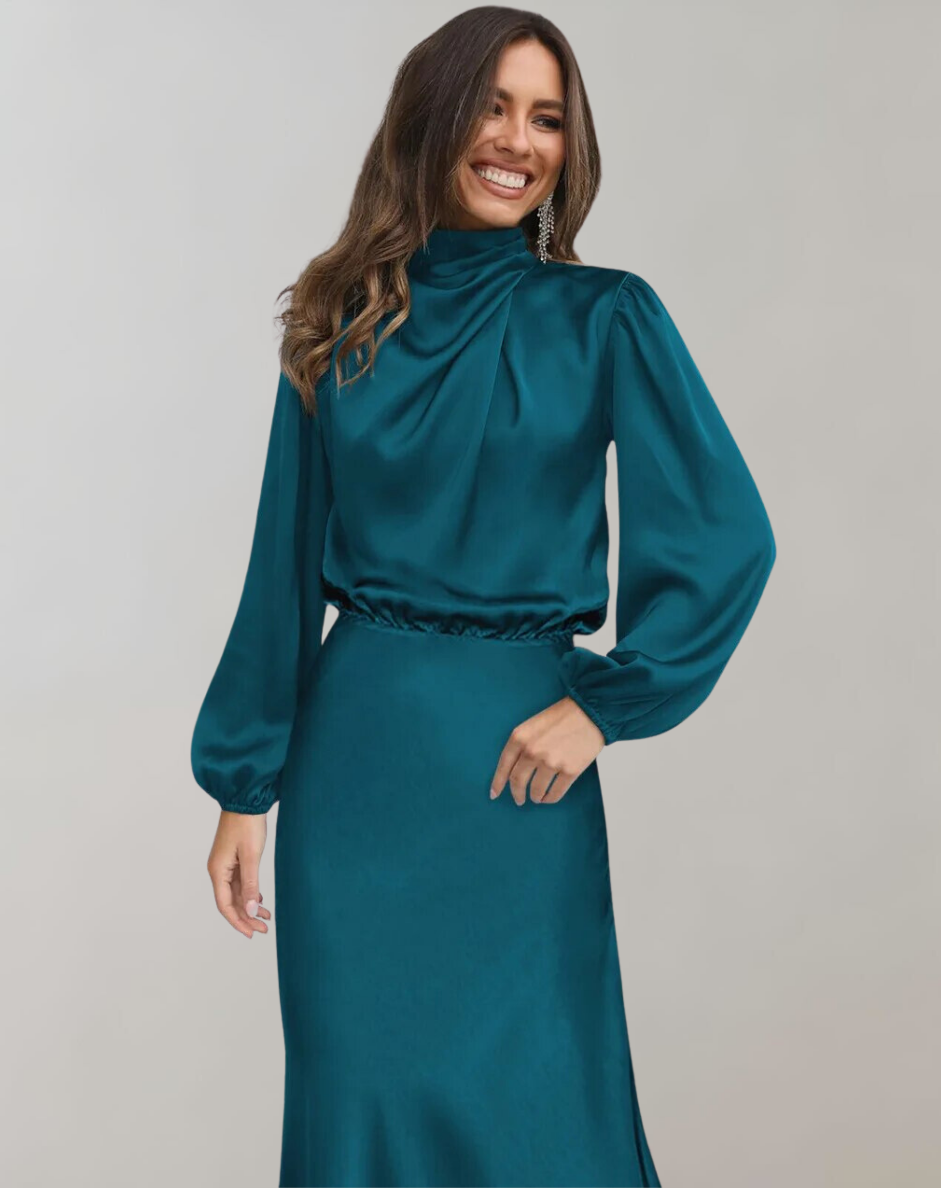 Ellery Canberra™ | Hazel - Long-Sleeved Satin Dress