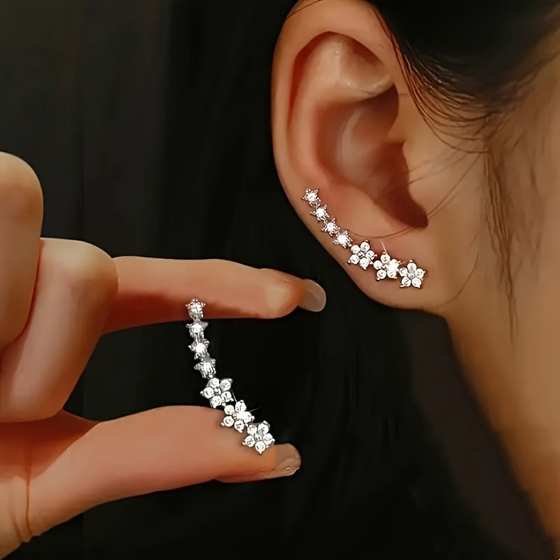Hyden FLoral | Luxury Floral Rhinestone Earrings