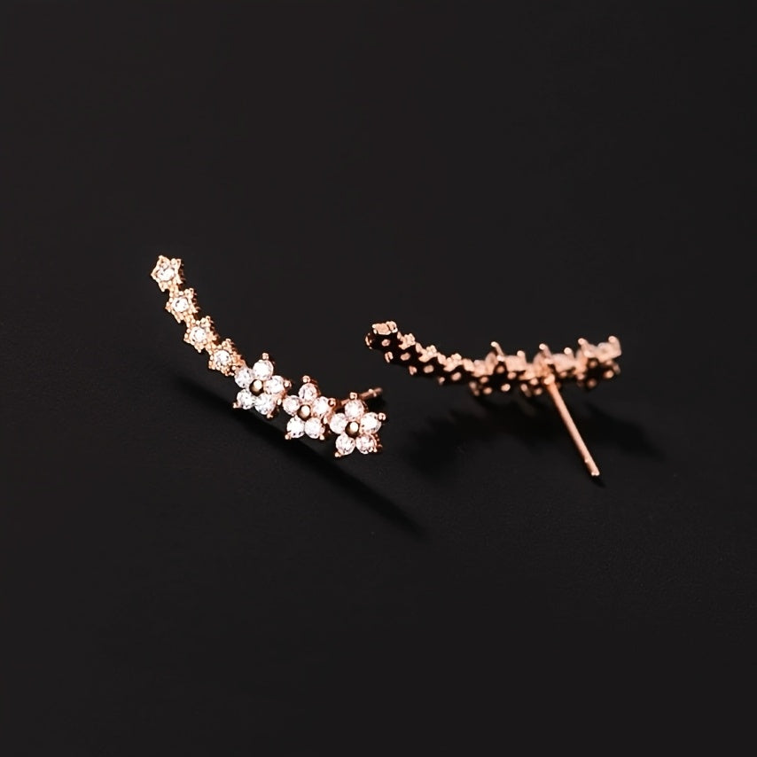 Hyden FLoral | Luxury Floral Rhinestone Earrings