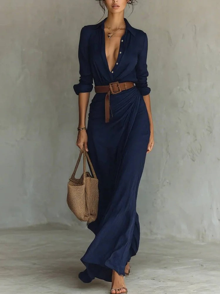 Ellery Canberra™ | Thames | Lapel-Wrap Maxi Dress
