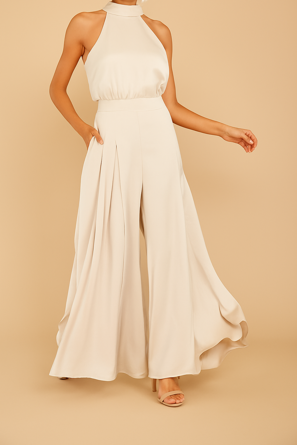 Ellery Canberra Luxi | Halter Satin Jumpsuit