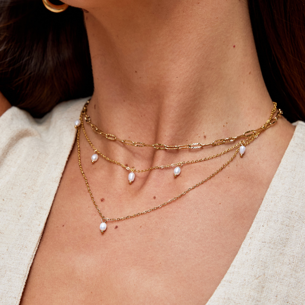 Ellery Canberra™ - Kay | Pearl Drop Layered Necklace