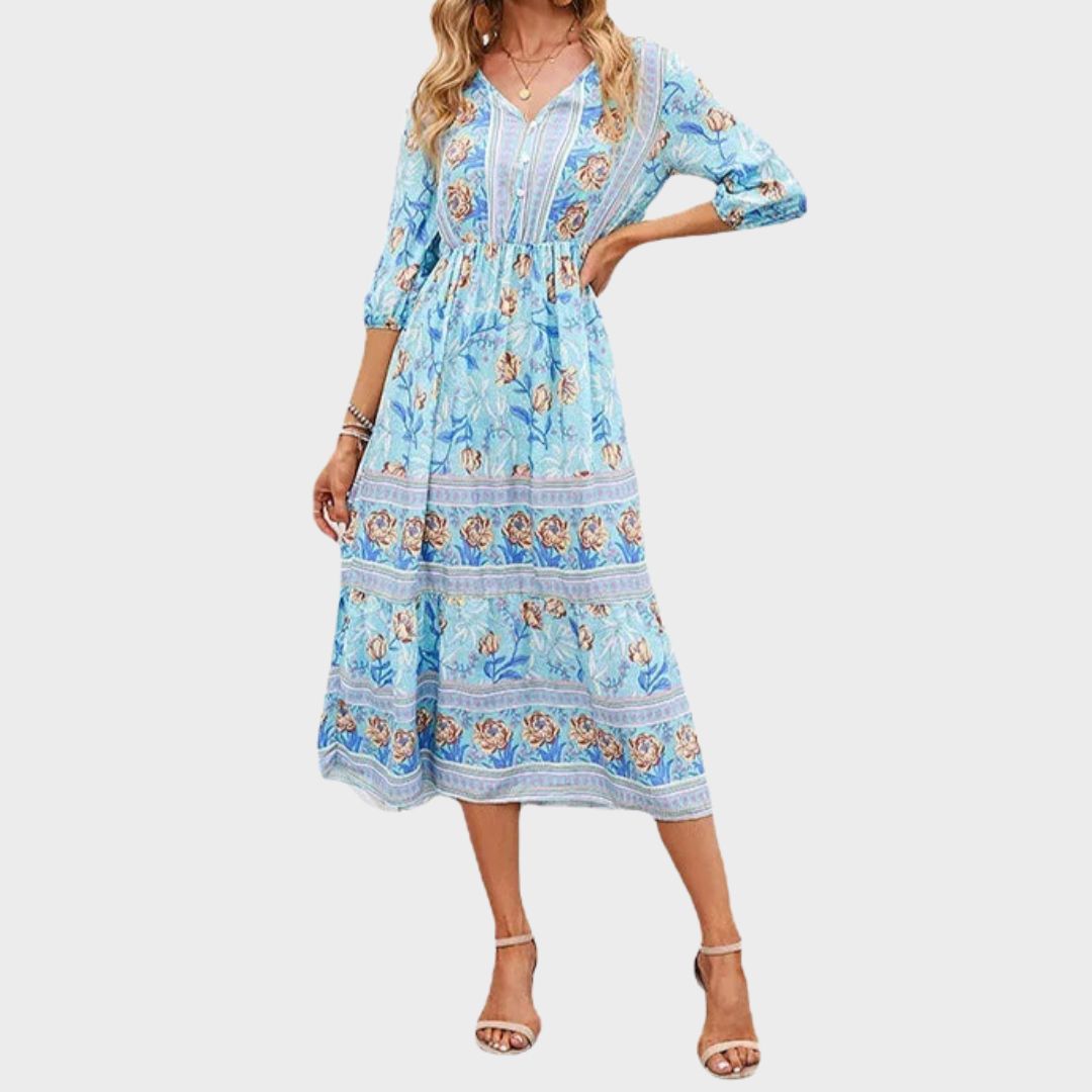 Ellery Canberra™ | Darie - Flowing petal midi dress with elegant tummy coverage