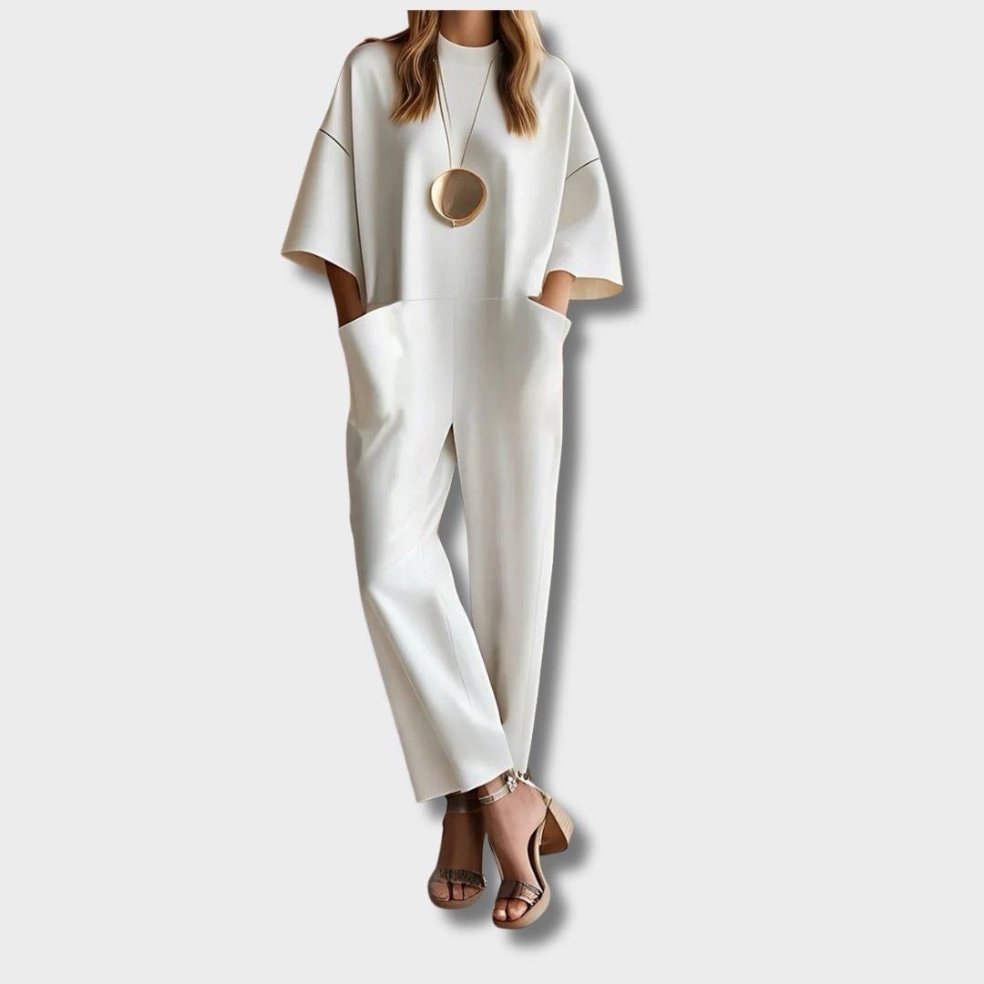 Ellery Canberra Elizina™ | Elegante jumpsuit met korte mouwen