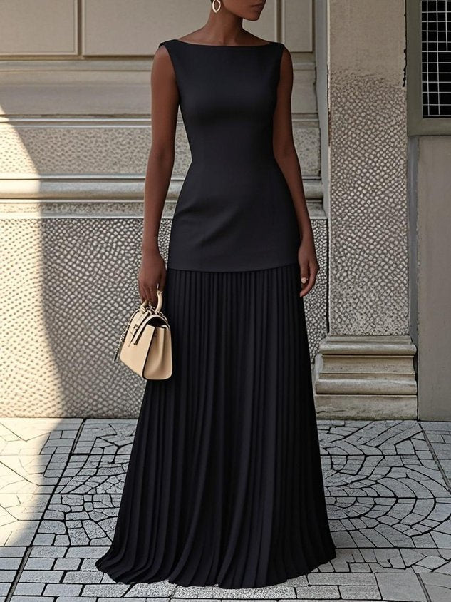 Ellery Canberra™ | Vivienne - Sleeveless Dress With Flowing Pleats