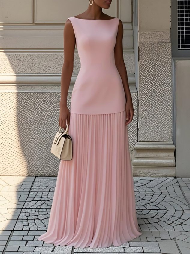 Ellery Canberra™ | Vivienne - Sleeveless Dress With Flowing Pleats