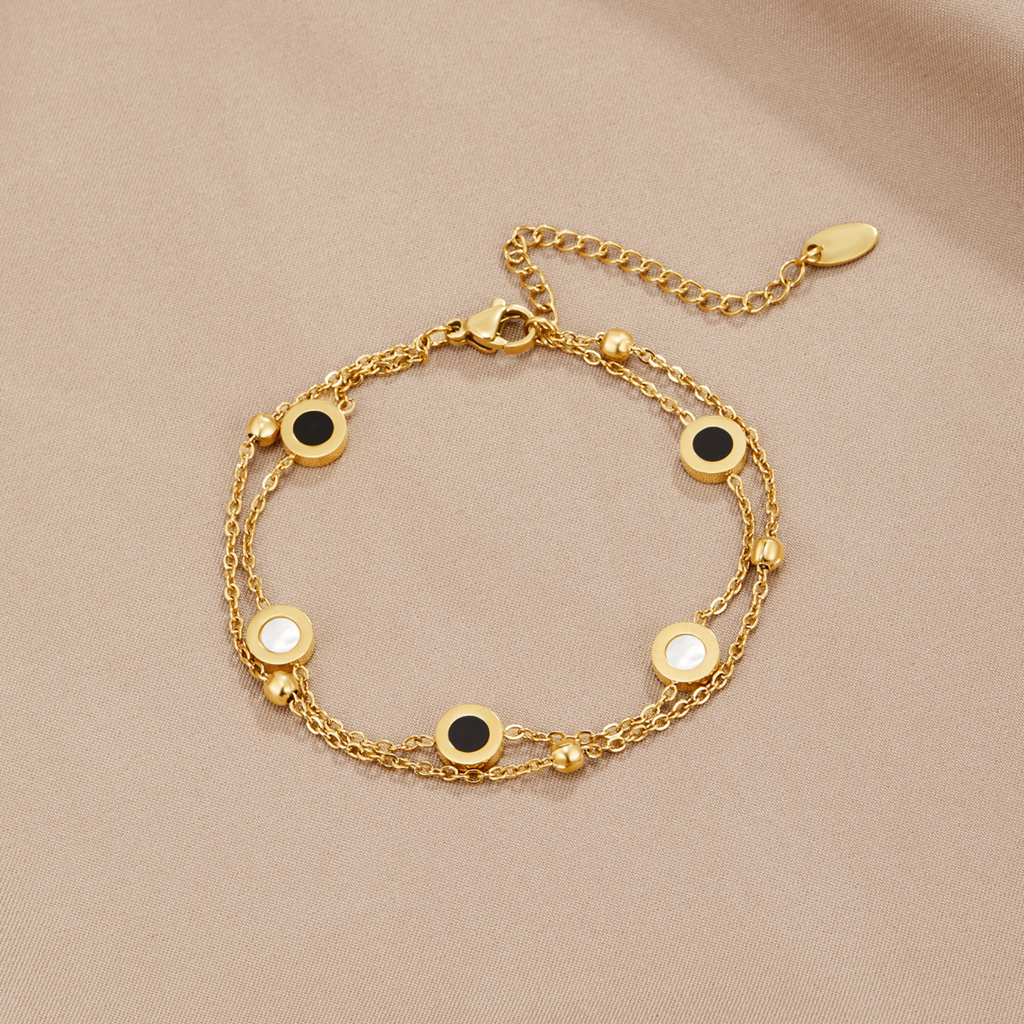Ellery Canberra™ - Gracie | Onyx & White Stone Bracelet