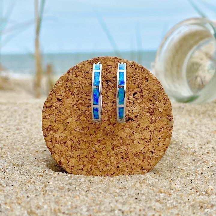 Ellery Canberra™ - Blue | Ocean Inspired Luxury Silver and Opal Earrings