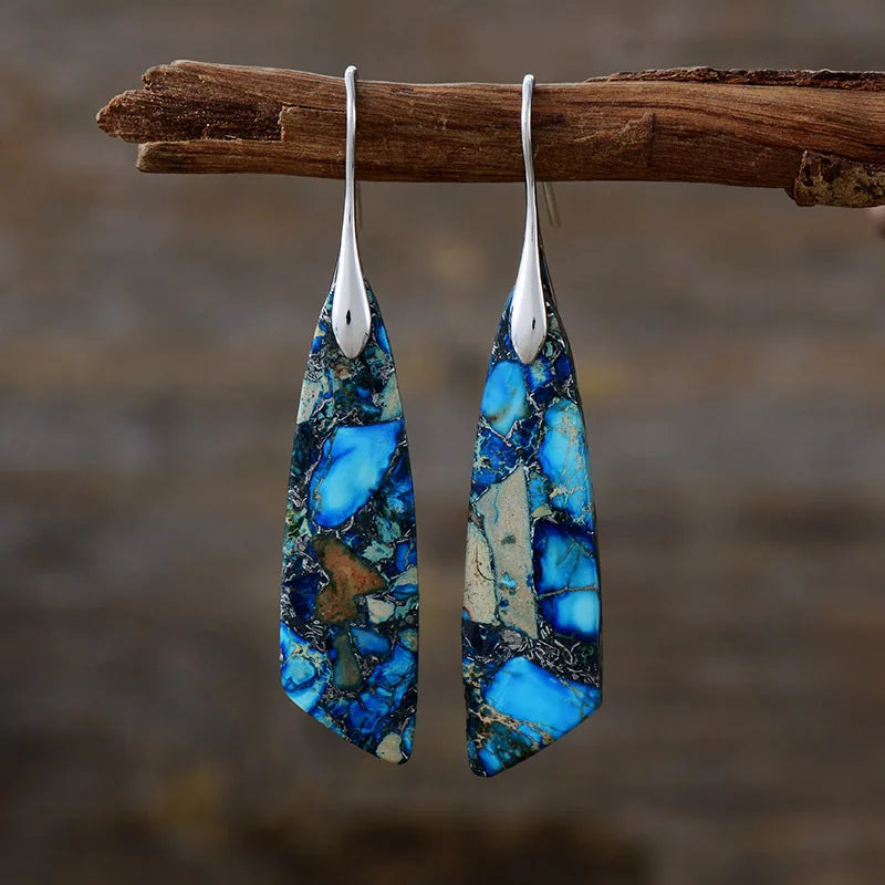 Ellery Canberra™ - Amelia | Vintage Earrings With Colored Natural Stones