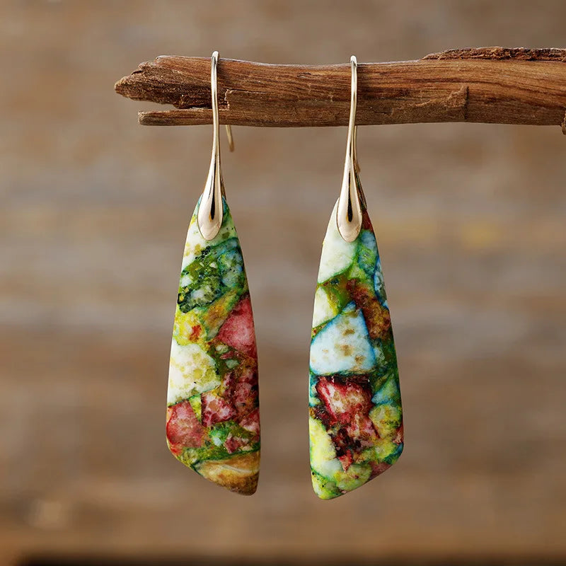 Ellery Canberra™ - Amelia | Vintage Earrings With Colored Natural Stones