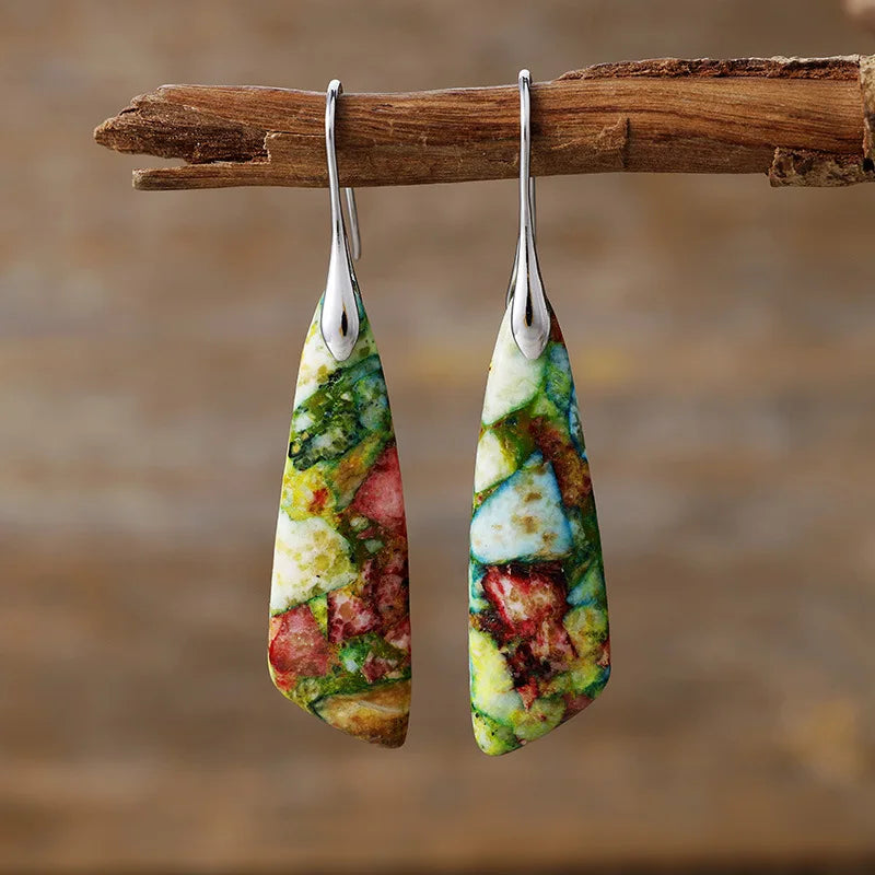 Ellery Canberra™ - Amelia | Vintage Earrings With Colored Natural Stones