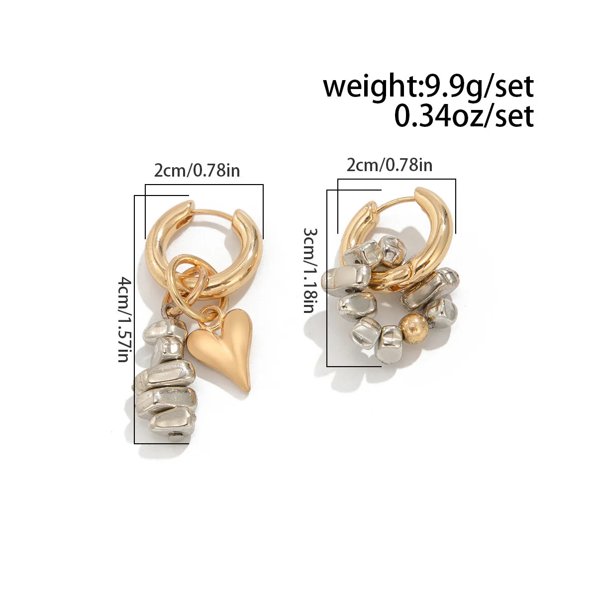Ellery Canberra™ - Beatrice | BOHO Vintage Irregularity Heart-Shaped Pendant Earrings