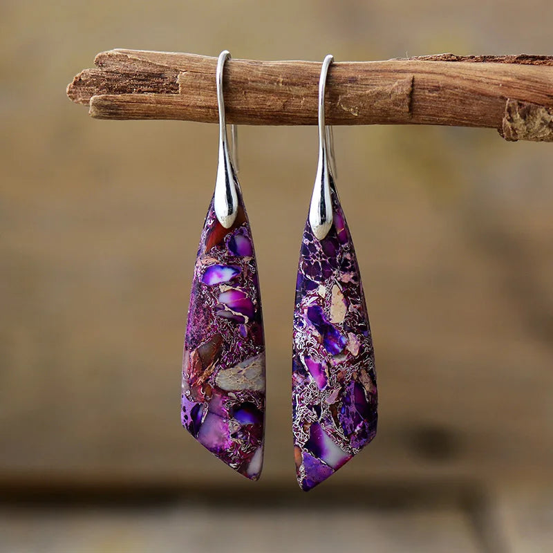Ellery Canberra™ - Amelia | Vintage Earrings With Colored Natural Stones