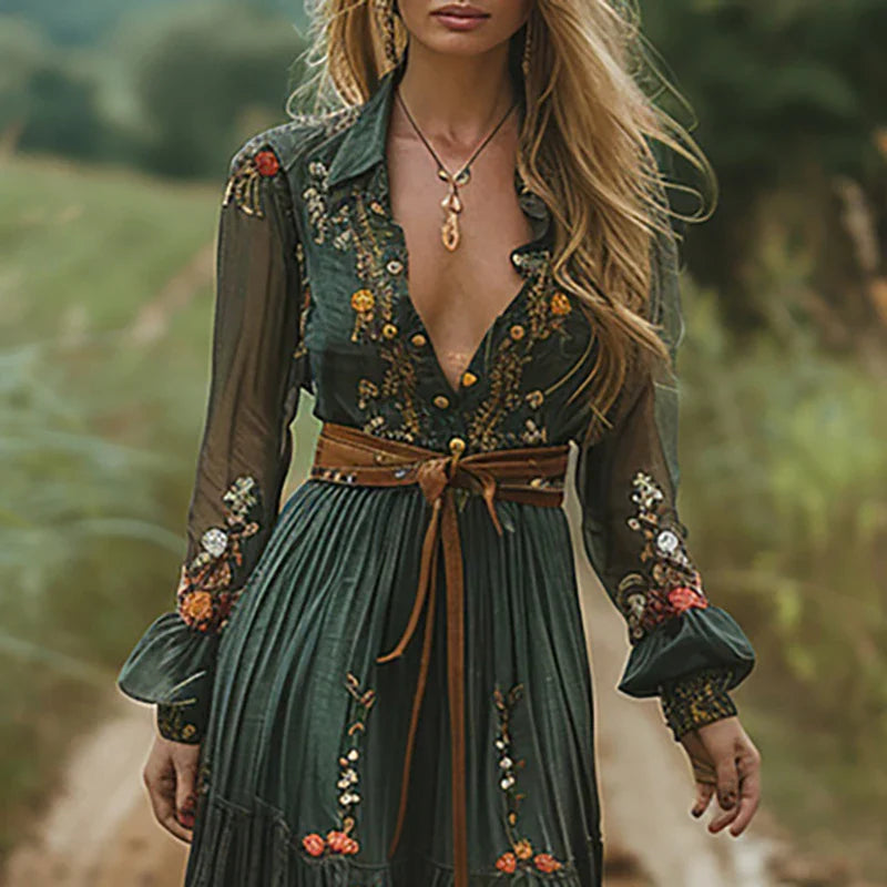 Ellery Canberra™ | Auré - Boho Floral Maxi Dress