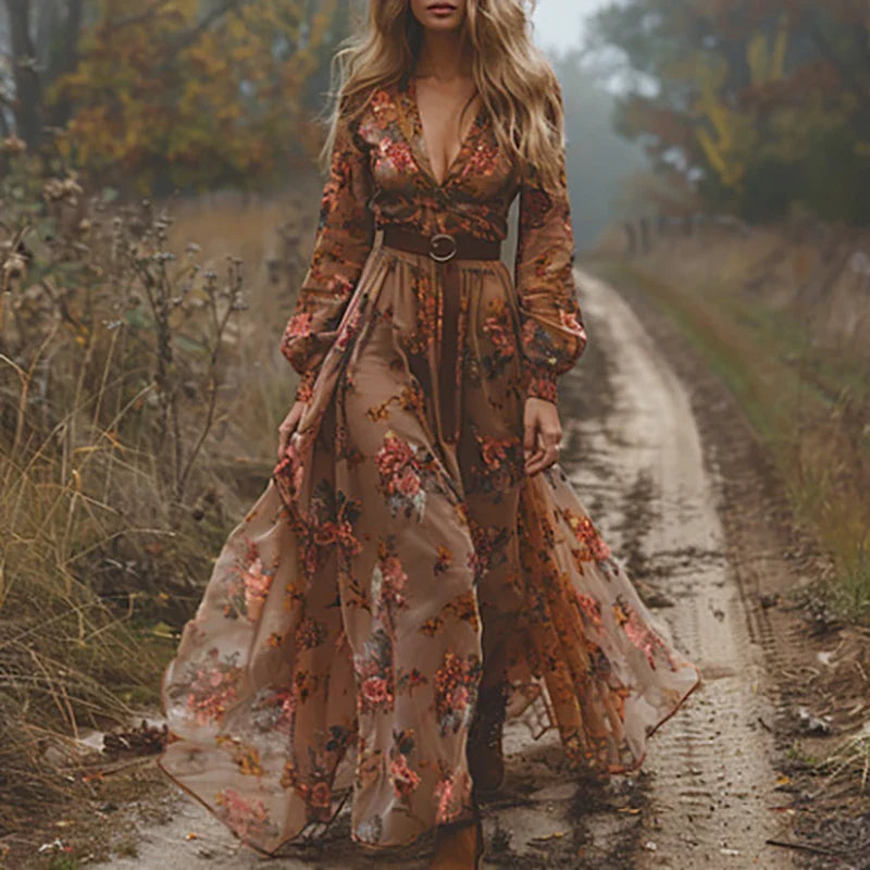 Ellery Canberra™ | Auré - Boho Floral Maxi Dress