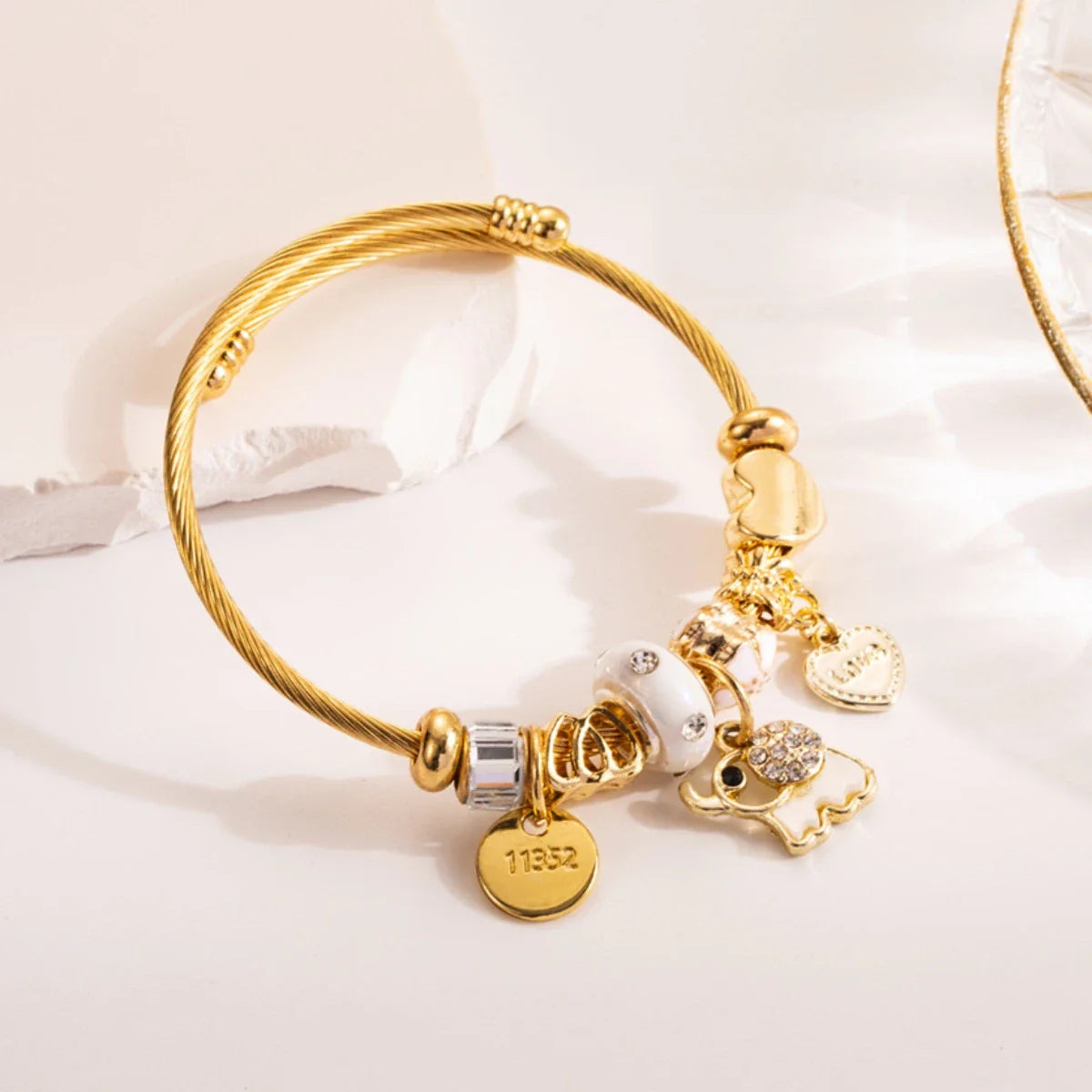 Ellery Canberra™ - Ali |Stainless Steel Circle Panjiadora Beaded Love Bracelet