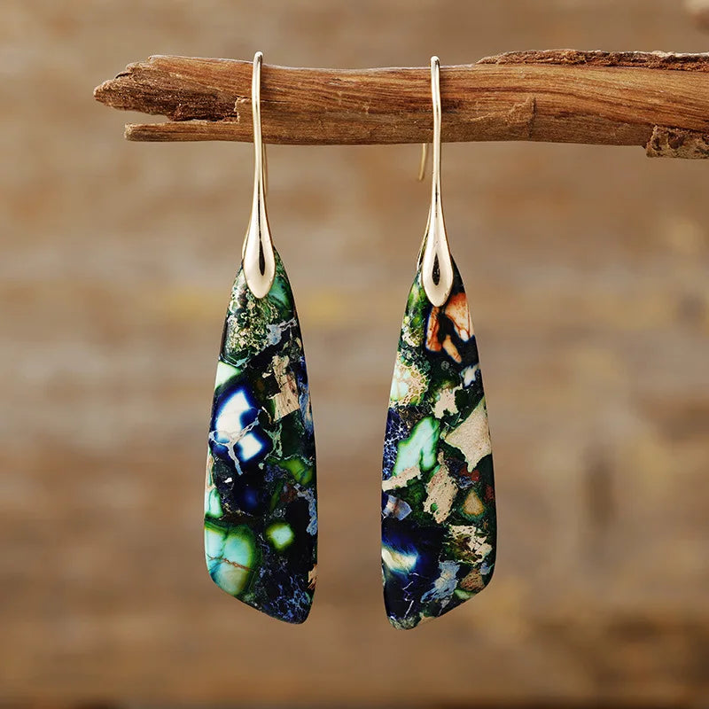 Ellery Canberra™ - Amelia | Vintage Earrings With Colored Natural Stones