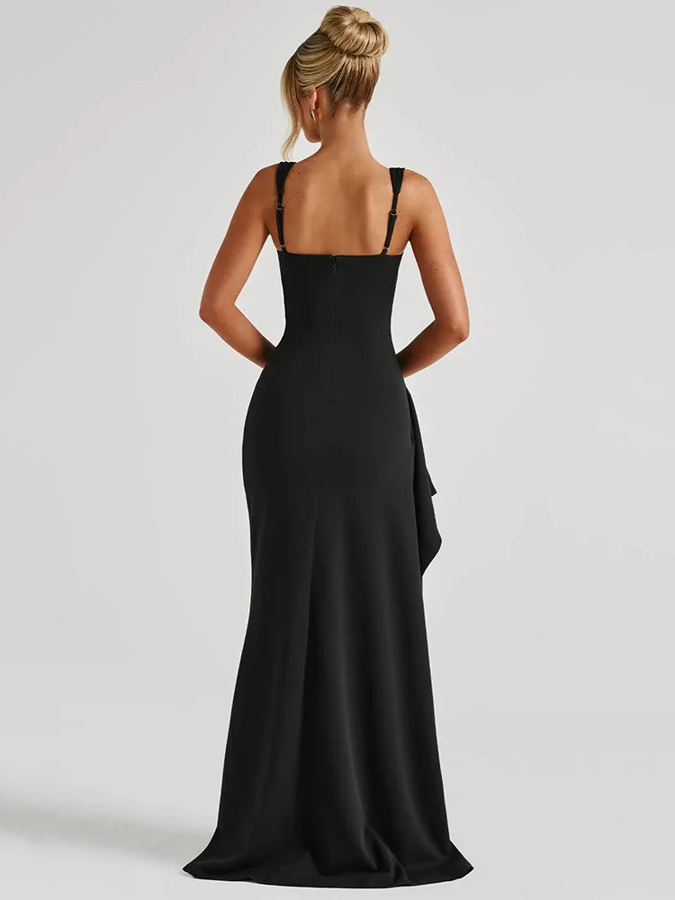 Ellery Canberra™ | Marlowe - Elegant Formal Slip Maxi Dress with Open Back