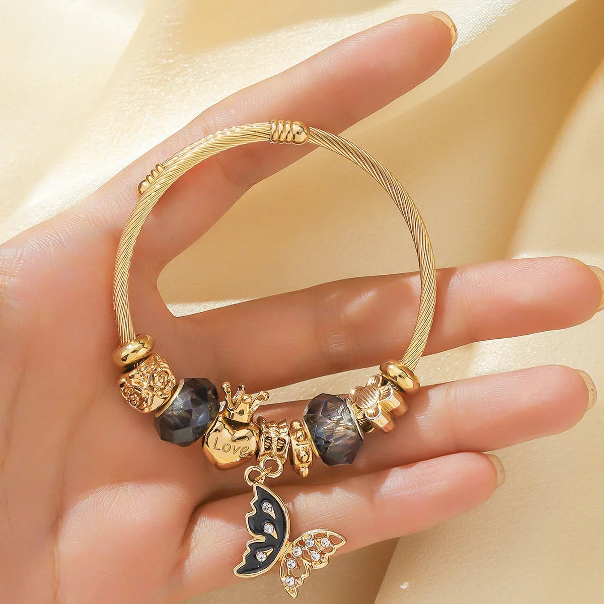 Ellery Canberra™ - Ali |Stainless Steel Circle Panjiadora Beaded Love Bracelet