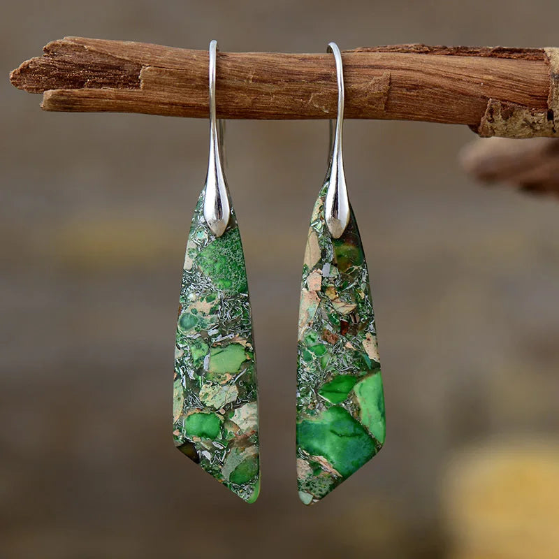 Ellery Canberra™ - Amelia | Vintage Earrings With Colored Natural Stones