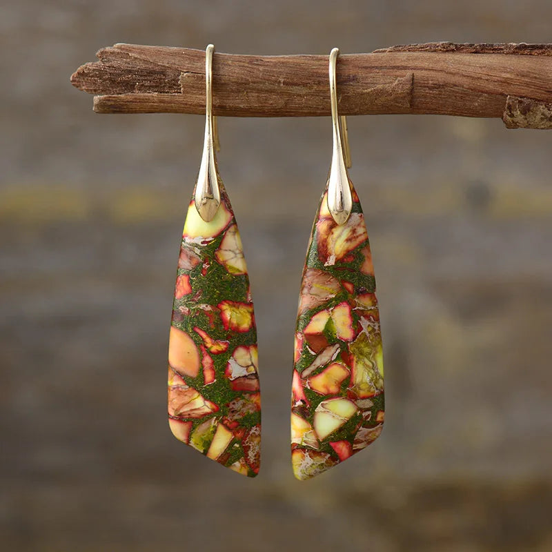 Ellery Canberra™ - Amelia | Vintage Earrings With Colored Natural Stones