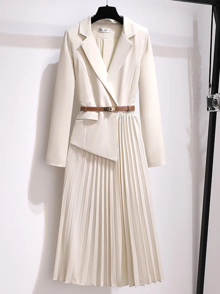 Ellery Canberra™ | Rosy - Pleated Belted Blazer Dress