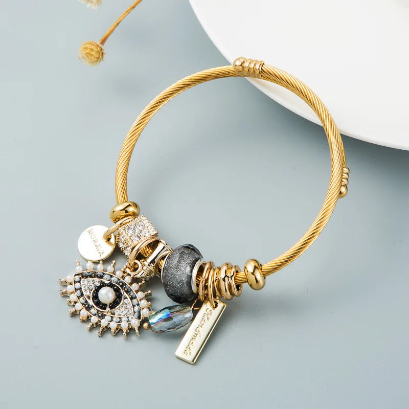 Ellery Canberra™ - Ali |Stainless Steel Circle Panjiadora Beaded Love Bracelet