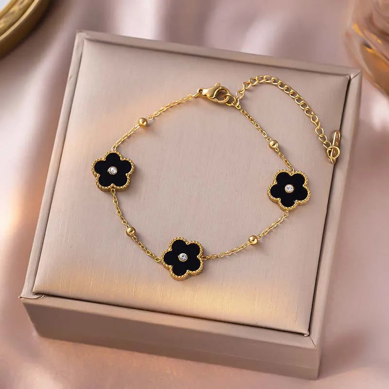Ellery Canberra™ - Grace | Five Leaf Petals Flower Bracelet