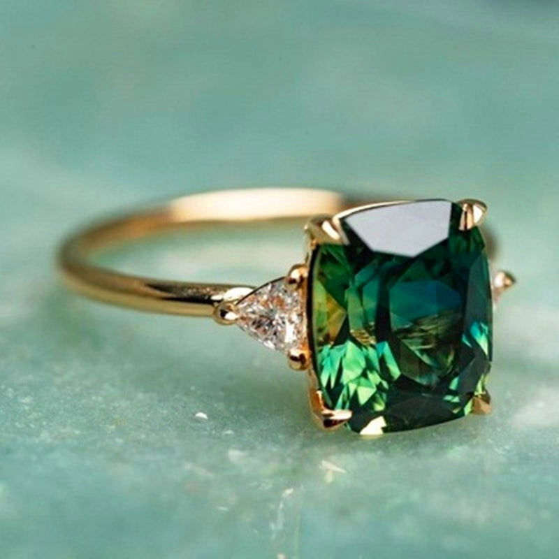 Ellery Canberra™ - Luck | Green Zirconia Ring in Gold