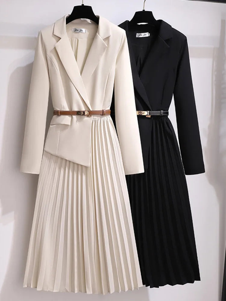 Ellery Canberra™ | Rosy - Pleated Belted Blazer Dress