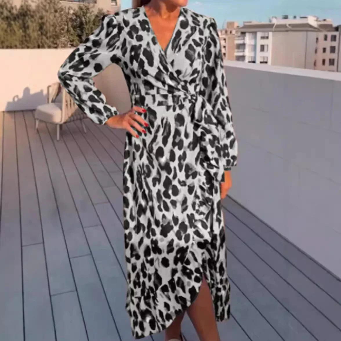 Ellery Canberra™ | Romilly - Printed V-Neck Sexy Dress