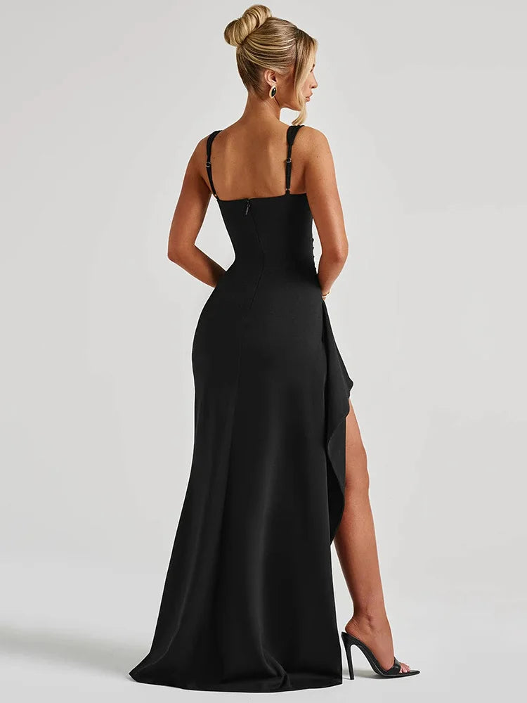 Ellery Canberra™ | Marlowe - Elegant Formal Slip Maxi Dress with Open Back