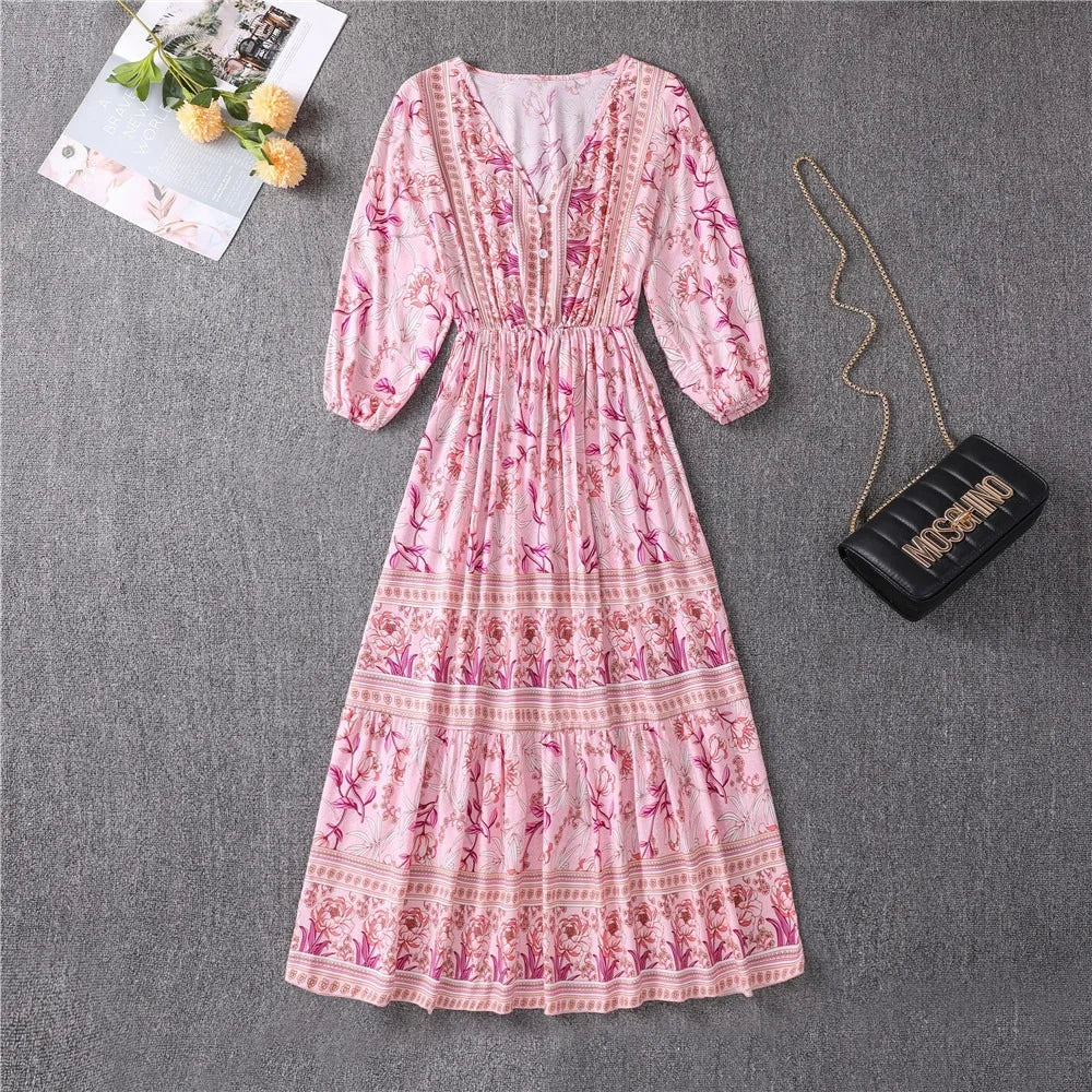 Ellery Canberra™ | Darie - Flowing petal midi dress with elegant tummy coverage
