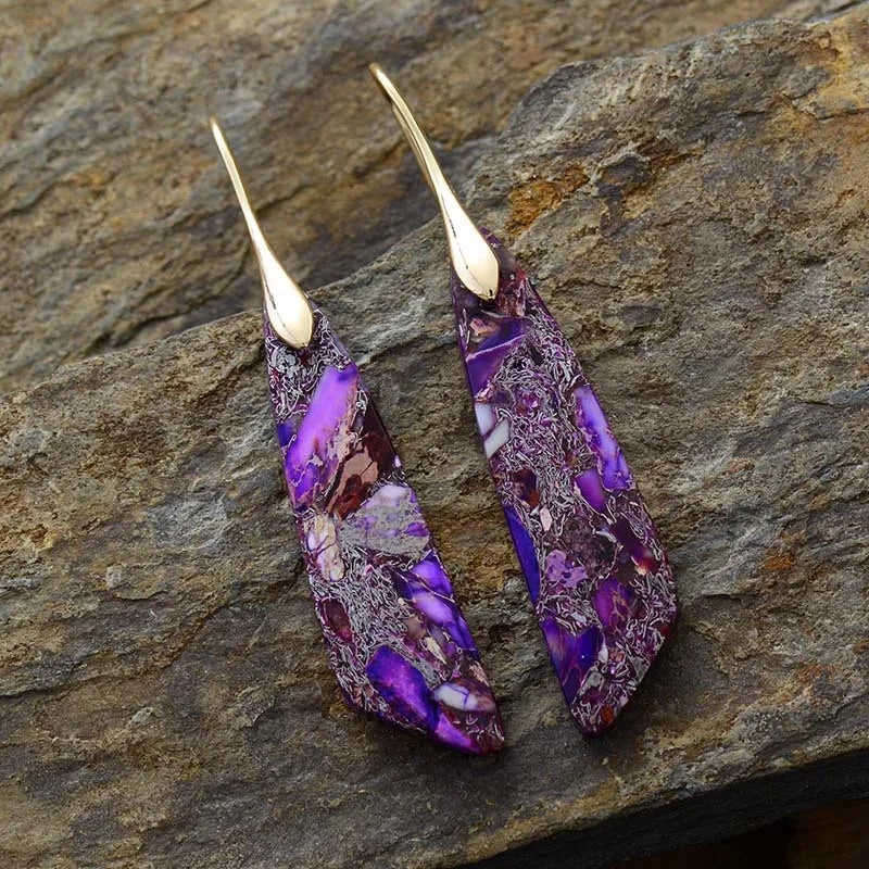 Ellery Canberra™ - Amelia | Vintage Earrings With Colored Natural Stones
