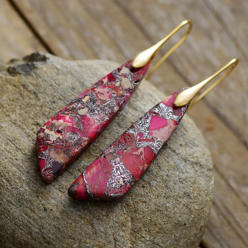 Ellery Canberra™ - Amelia | Vintage Earrings With Colored Natural Stones