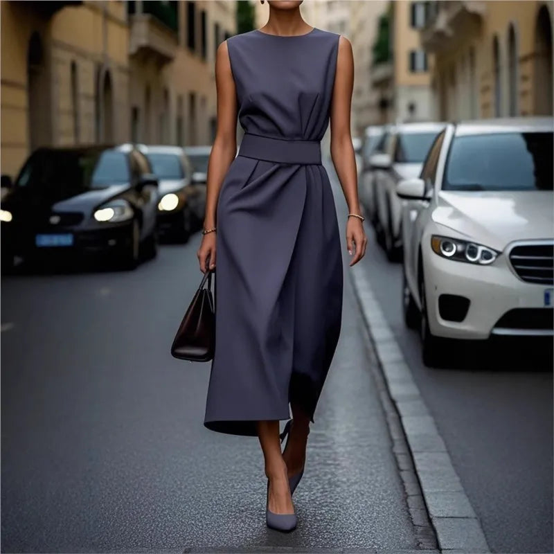 Ellery Canberra™ | Ryve - Elegant Round Neck Dress