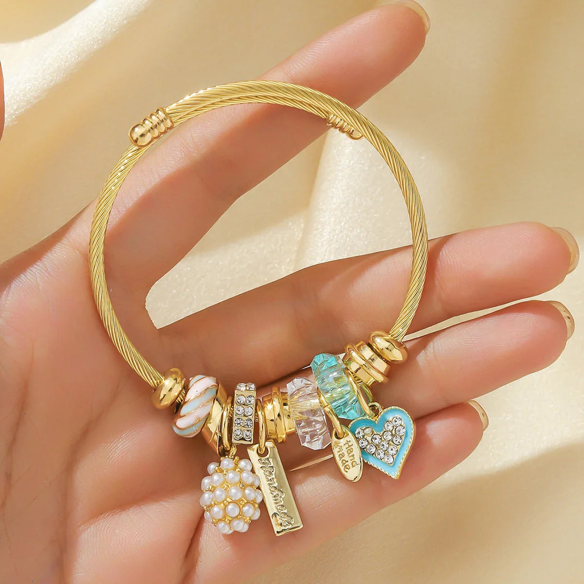 Ellery Canberra™ - Ali |Stainless Steel Circle Panjiadora Beaded Love Bracelet